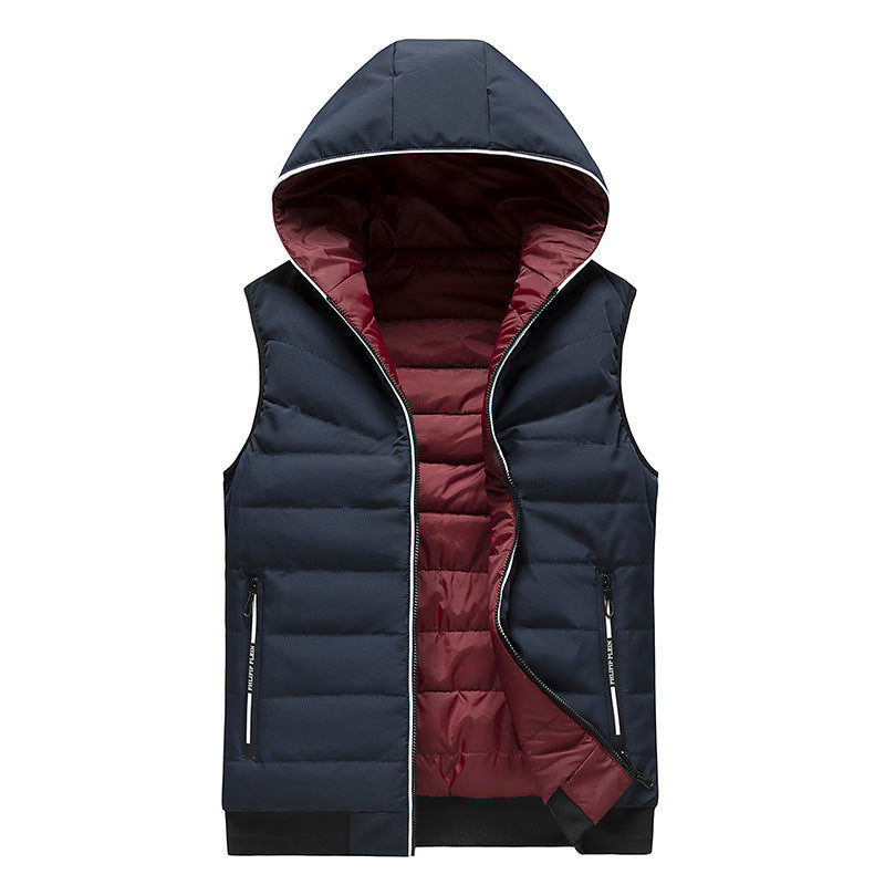 Men's Casual Hooded Cotton Vest