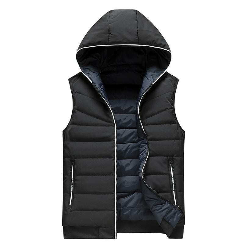 Men's Casual Hooded Cotton Vest