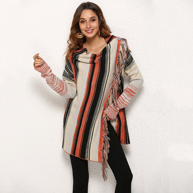 Shawl knit cardigan sweater coat