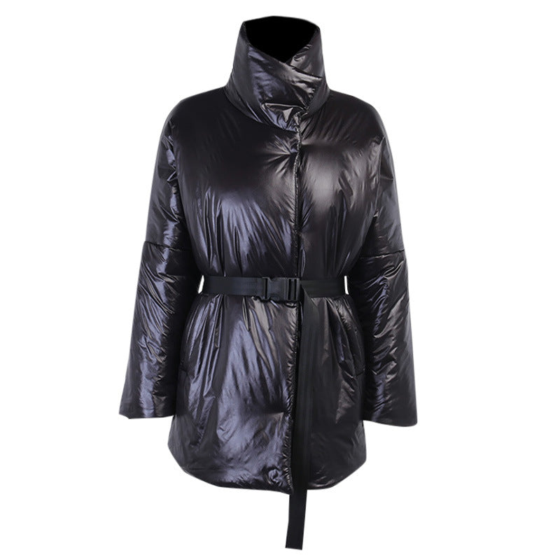 Women's solid color thick cotton trench coat