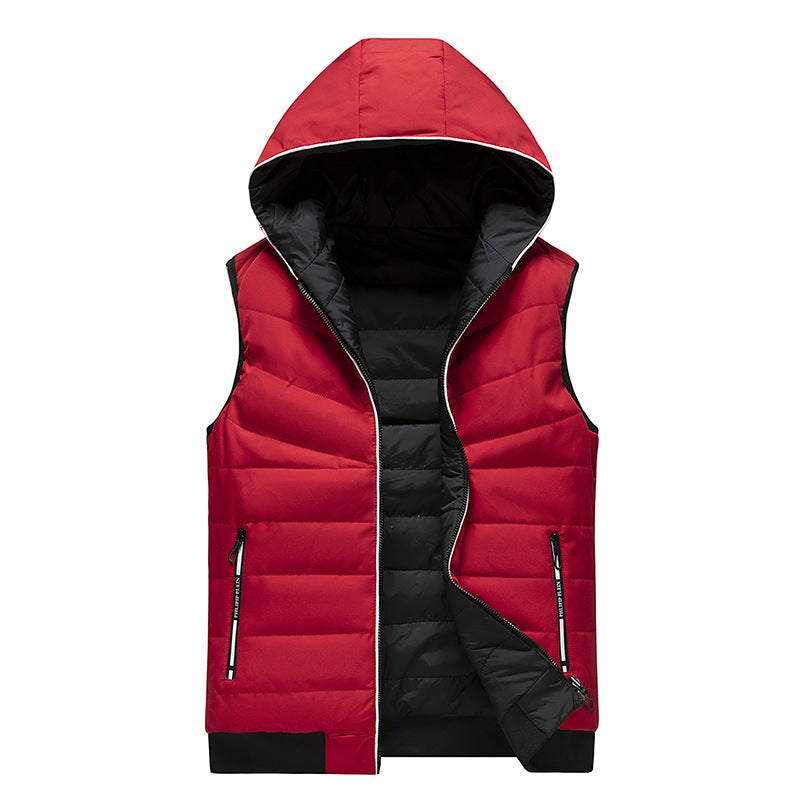 Men's Casual Hooded Cotton Vest