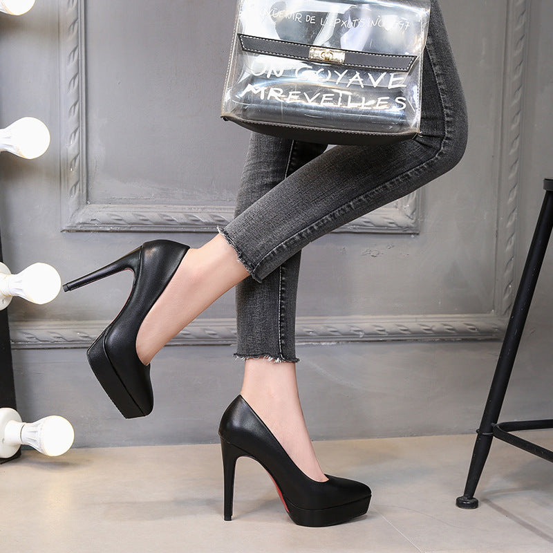 High heels stiletto single shoes women