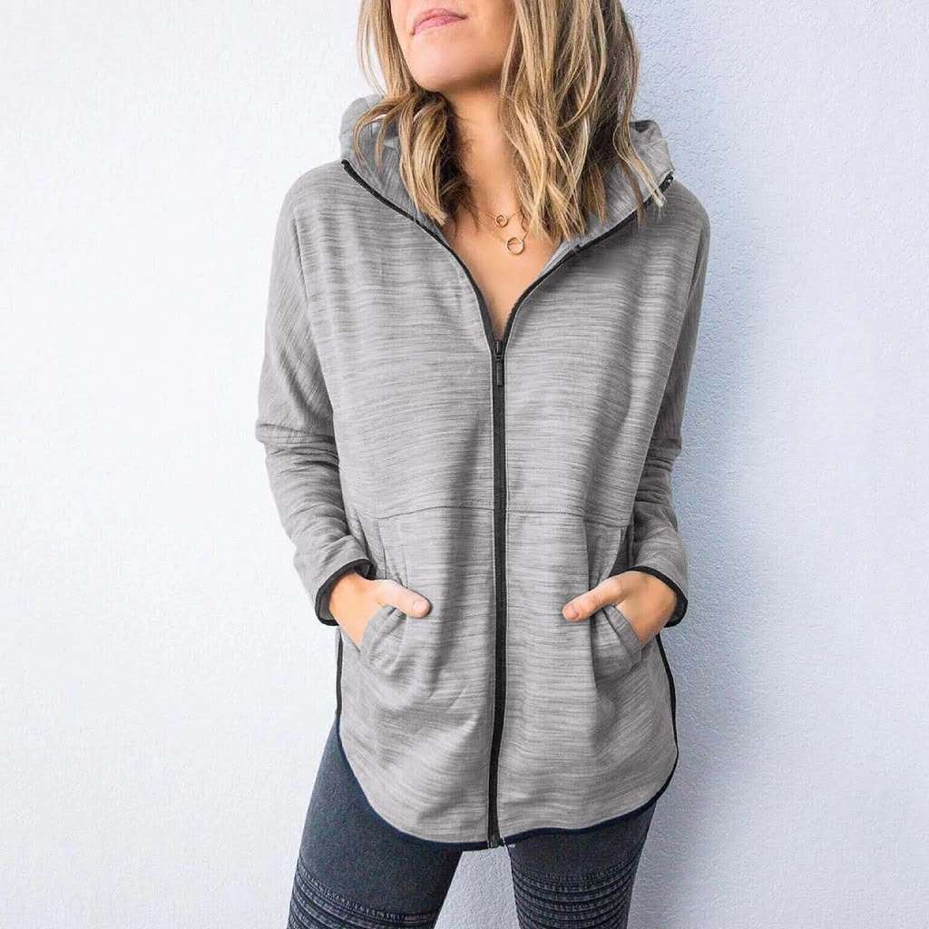 Women's New Coat Long Sleeve Round Neck Loose Solid Color Sweater