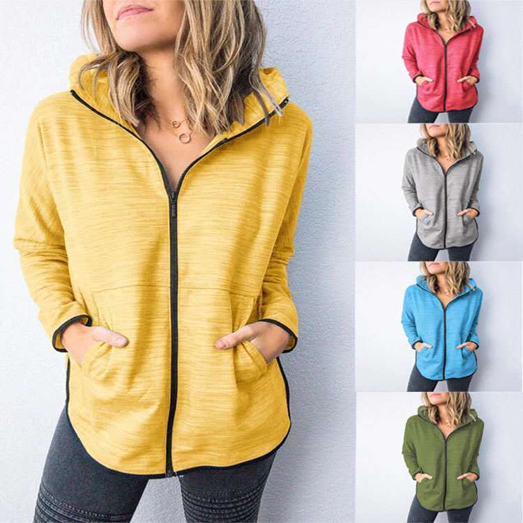 Women's New Coat Long Sleeve Round Neck Loose Solid Color Sweater