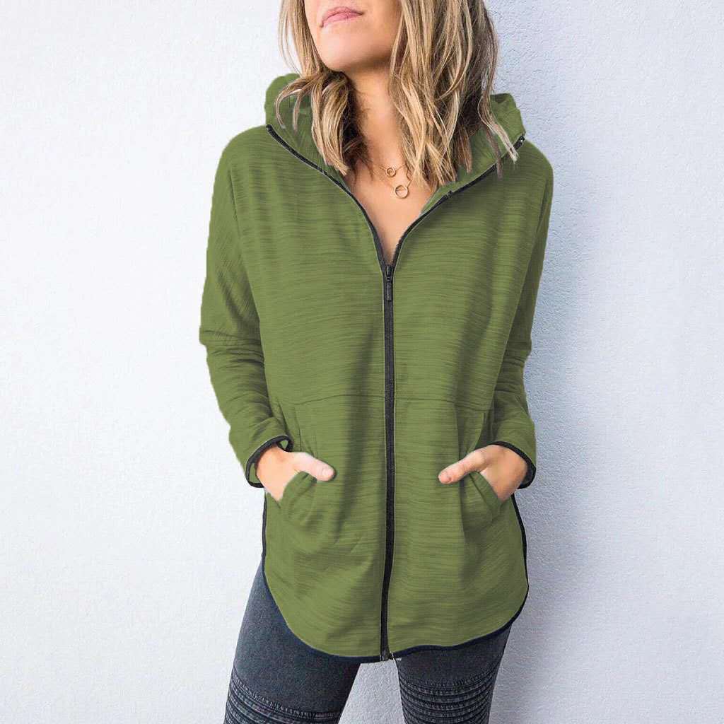 Women's New Coat Long Sleeve Round Neck Loose Solid Color Sweater