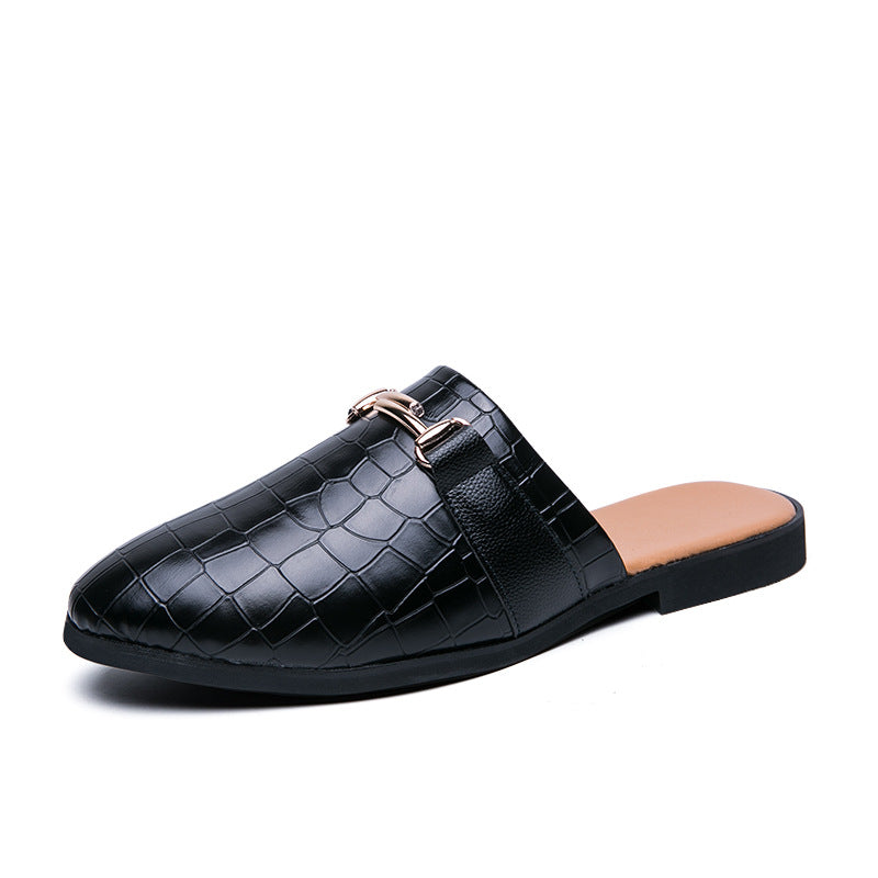 Men'S Slippers, Half-Up Shoes, Men'S Trend, Outer Wear, Half-Up Shoes, Men'S Shoes Without Heels