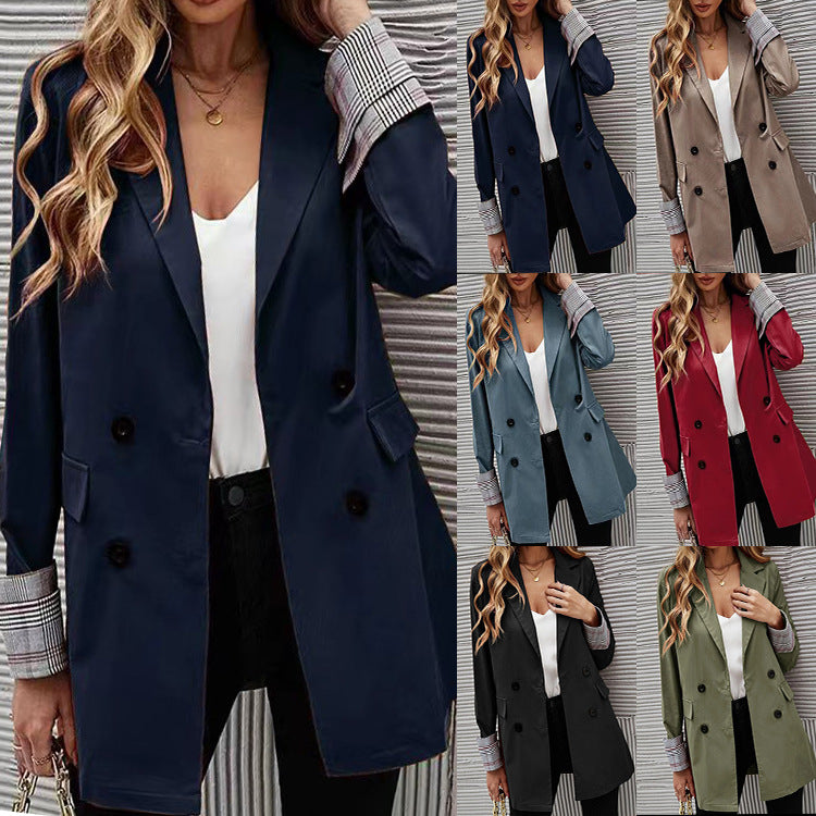 Women's Solid Color Lapel Button Slim Fit Fit Blazer