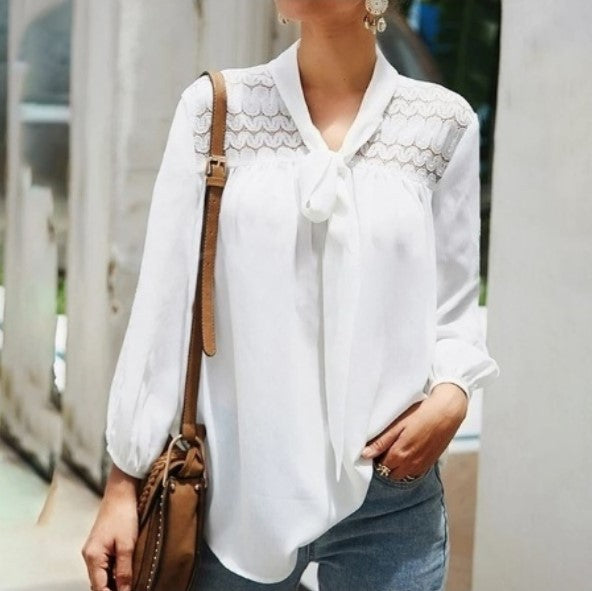 Solid color lace up T-shirt