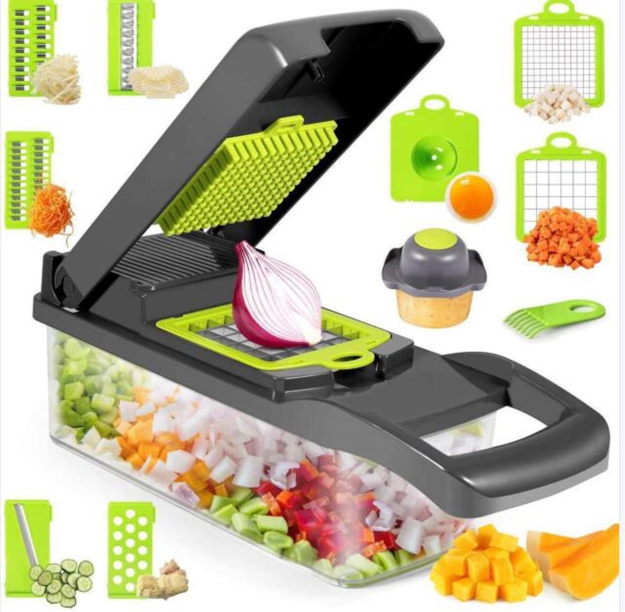 Ariam 12 In 1 Manual Vegetable Chopper Kitchen Gadgets Food Chopper Onion Cutter Vegetable Slicer