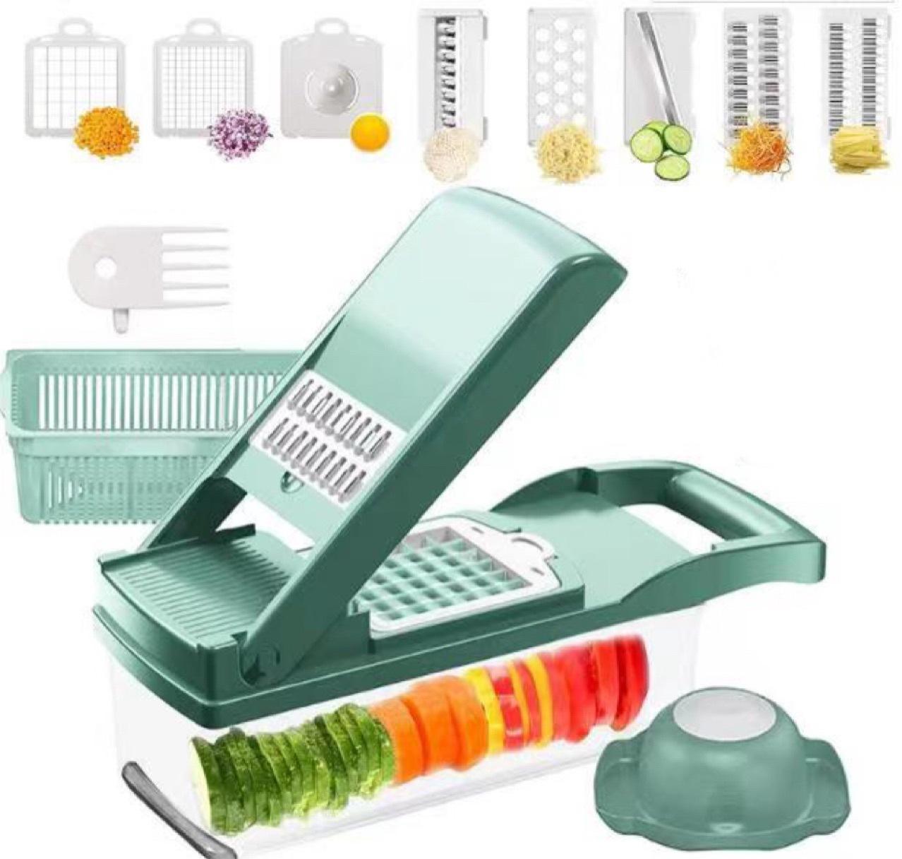 Ariam 12 In 1 Manual Vegetable Chopper Kitchen Gadgets Food Chopper Onion Cutter Vegetable Slicer