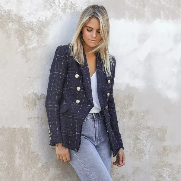 Women's plaid jacket