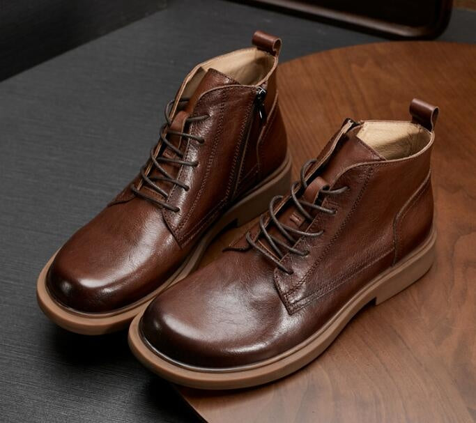 Ariam Genuine Leather Fashion Martin Boots For Men