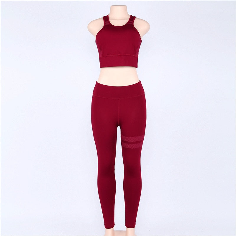 Women sport Suit Gym Sets 2 Pieces Women Sportwear Set Fitness Sportwear Workout Set Fitness Yoga Wear