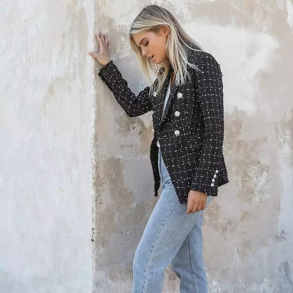 Women's plaid jacket