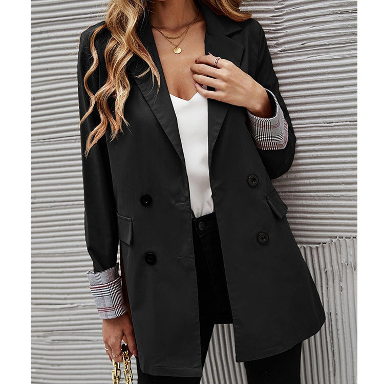 Women's Solid Color Lapel Button Slim Fit Fit Blazer