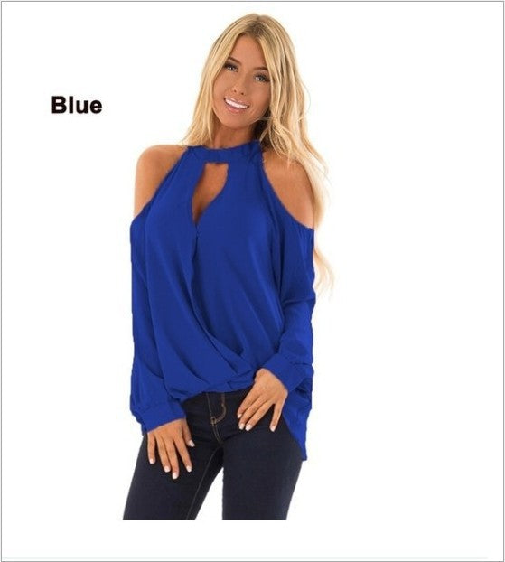 Women's Strapless Halterneck Button Long-sleeved