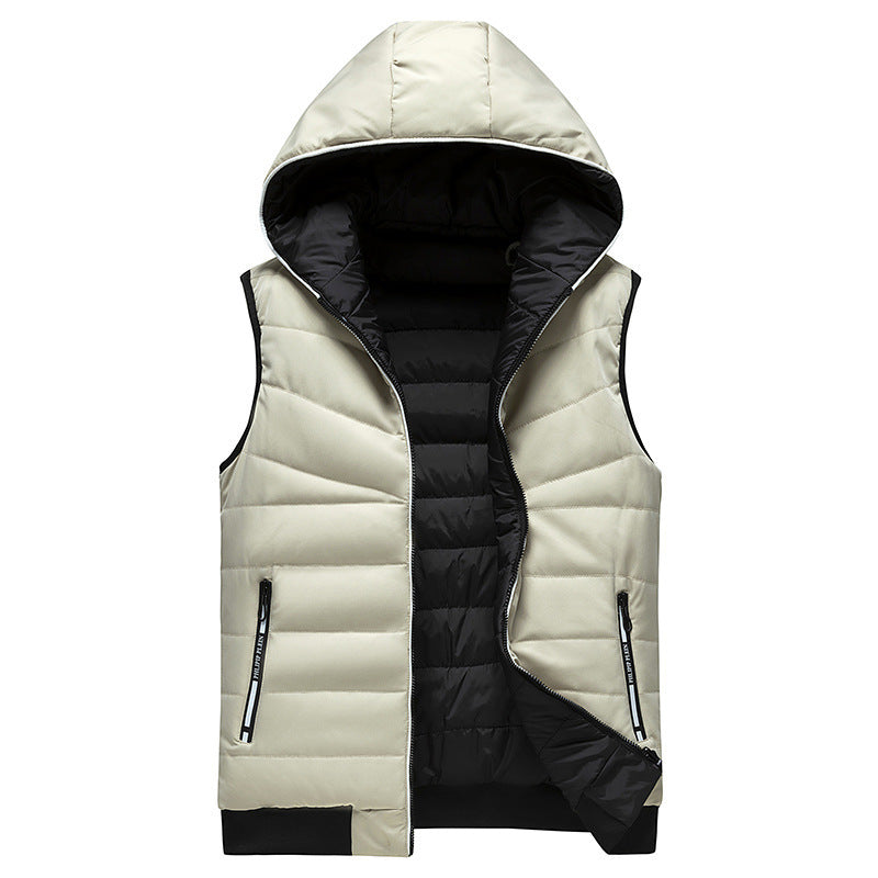 Men's Casual Hooded Cotton Vest