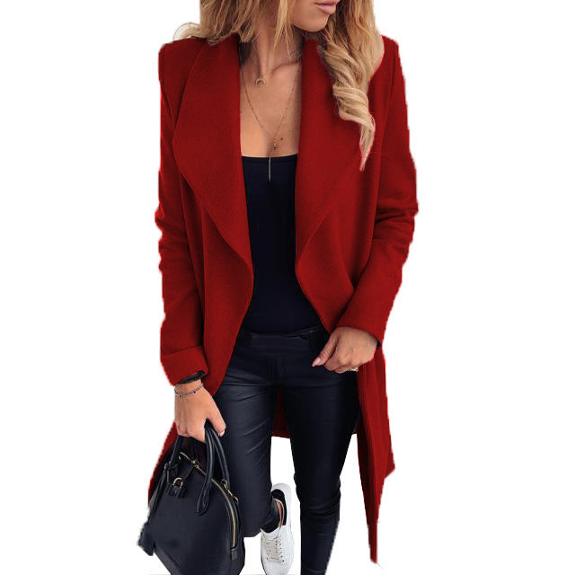 Ladies Fashion Lapel Lapel Women's Wool Jacket