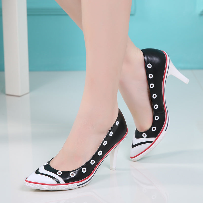 New Style Single Shoes High Heels Women's Breathable