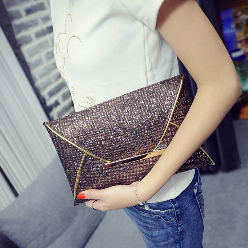 Sequin glitter clutch