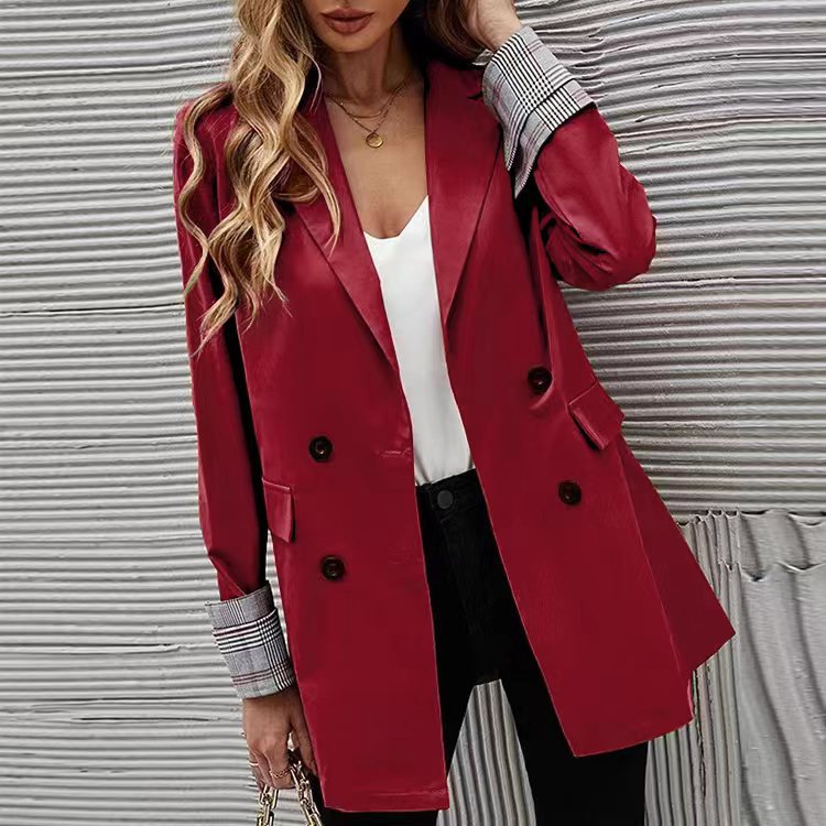 Women's Solid Color Lapel Button Slim Fit Fit Blazer