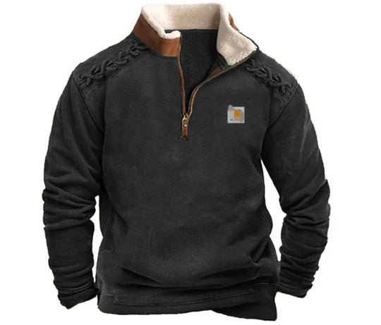 Half Zipper Sweater Men's 3d Digital Printing