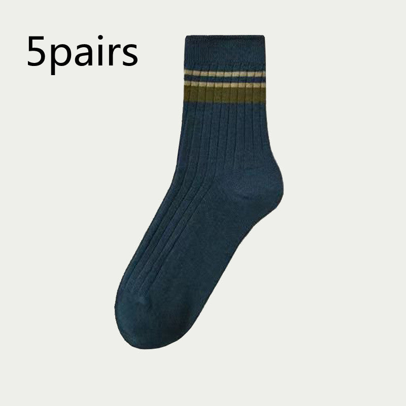 Men's Mid-calf Versatile Academic Style Socks