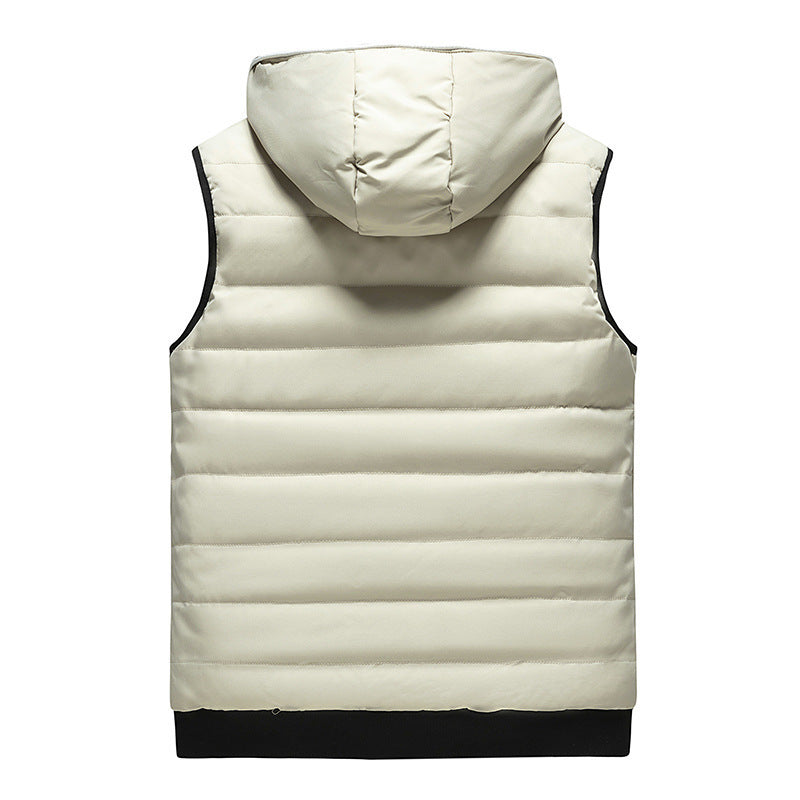 Men's Casual Hooded Cotton Vest