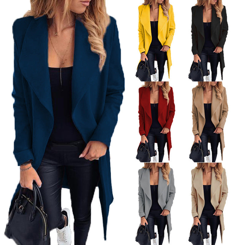 Ladies Fashion Lapel Lapel Women's Wool Jacket