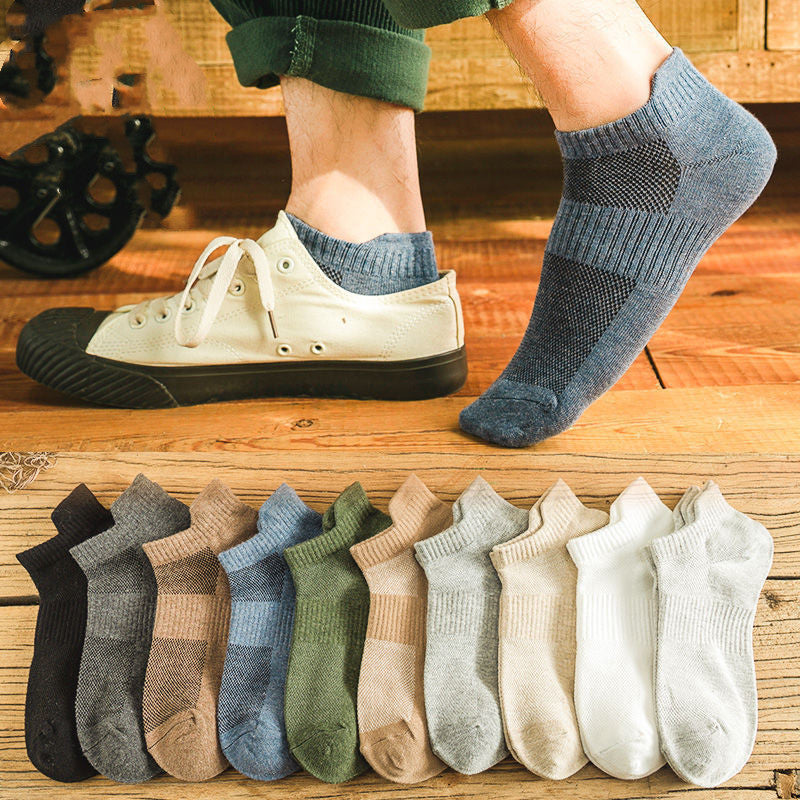 Men's Crew Socks Thin Breathable Short Sleeve