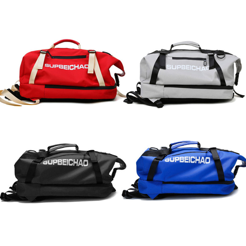 Sports Gym Bag Men Fitness Backpack Large Waterproof Multi-Functional Dry Wet Separation Bag Crossbody Travel Bag